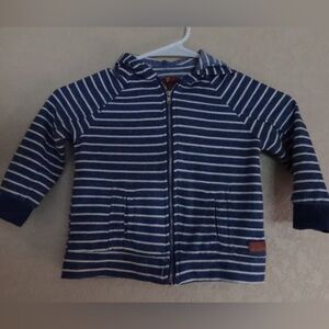 7 For All Mankind Navy Striped Kids Hoodie